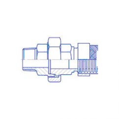 Гайка соединительная с наружной резьбой (либо с арматурой под приварку) и коническим уплотнением (муфта американка)