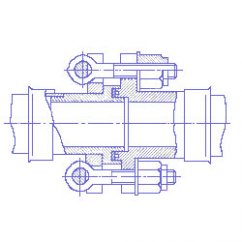 Фланцевое соединение с откидными болтами